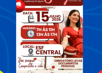 Costa Rica promove campanha de doação de sangue no dia 15 de julho e reforça importância do gesto que salva vidas