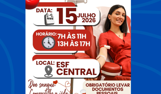 Costa Rica promove campanha de doação de sangue no dia 15 de julho e reforça importância do gesto que salva vidas