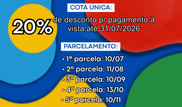 Prorrogado IPTU 2026: contribuinte tem até 31 de julho para garantir 20% de desconto na cota única em Costa Rica