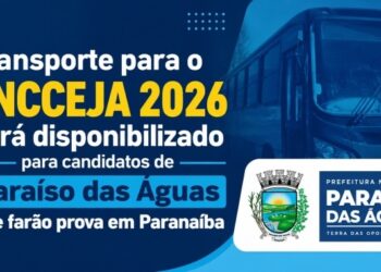 Estudantes de Paraíso das Águas terão transporte para o ENCCEJA 2026 em Paranaíba
