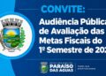 Paraíso das Águas realiza Audiência Pública para prestação de contas das Metas Fiscais do 1º Semestre de 2026