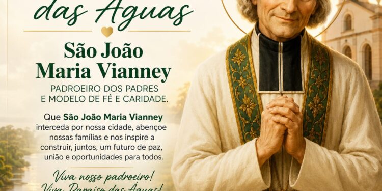 Paraíso das Águas celebra o Dia de São João Maria Vianney, Padroeiro do Município