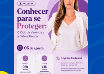 Secretaria da Mulher de Costa Rica abre Agosto Lilás com palestra sobre ciclo da violência e defesa pessoal
