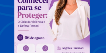 Secretaria da Mulher de Costa Rica abre Agosto Lilás com palestra sobre ciclo da violência e defesa pessoal