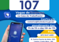 Casa do Trabalhador de Costa Rica disponibiliza 107 vagas de emprego nesta segunda-feira