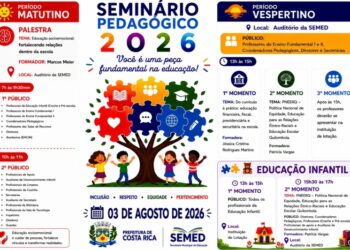 Prefeitura de Costa Rica realiza Seminário Pedagógico 2026 com foco em educação inclusiva, equidade e inteligência socioemocional