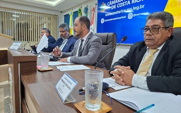 Câmara Municipal de Costa Rica realiza sessão ordinária nesta segunda-feira (10); acompanhe ao vivo