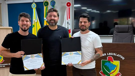 Câmara de Costa Rica homenageia organizadores da 5ª Expo Rica com Moção de Congratulação