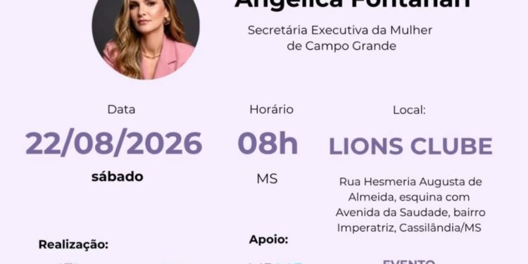 Cassilândia promove palestra do Agosto Lilás neste sábado com foco no combate à violência contra a mulher