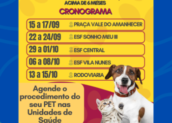 Saúde divulga Cronograma de Atendimentos do Castramóvel para setembro e primeira quinzena de outubro em Costa Rica