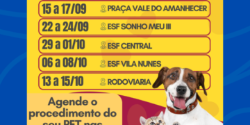 Saúde divulga Cronograma de Atendimentos do Castramóvel para setembro e primeira quinzena de outubro em Costa Rica