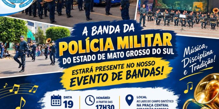 Figueirão recebe Banda da Polícia Militar em evento de bandas no dia 19 de setembro