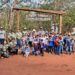 Alunos participam de atividade de educação ambiental na Serra do Bom Jardim, em Alcinópolis
