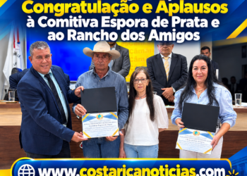 Câmara entrega Moção de Congratulação e Aplausos à Comitiva Espora de Prata e ao Rancho dos Amigos