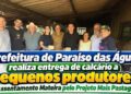 Desenvolvimento rural: Prefeitura de Paraíso das Águas distribui calcário para pequenos produtores do Assentamento Mateira