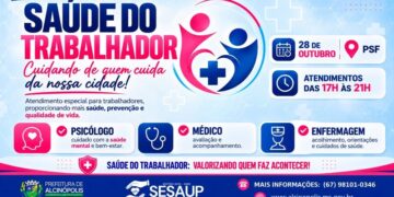Atendimento noturno: Alcinópolis realiza ação de Saúde do Trabalhador no dia 28 de outubro
