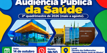 Transparência e gestão pública: Saúde de Costa Rica apresenta prestação de contas do 2º quadrimestre nesta quarta-feira