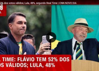Real Time Big Data: Flávio tem 52% dos votos válidos; Lula, 48%