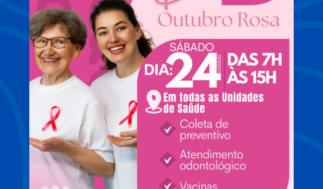 Saúde da mulher: Costa Rica realiza Dia D do Outubro Rosa neste sábado com atendimento em todas as unidades de saúde
