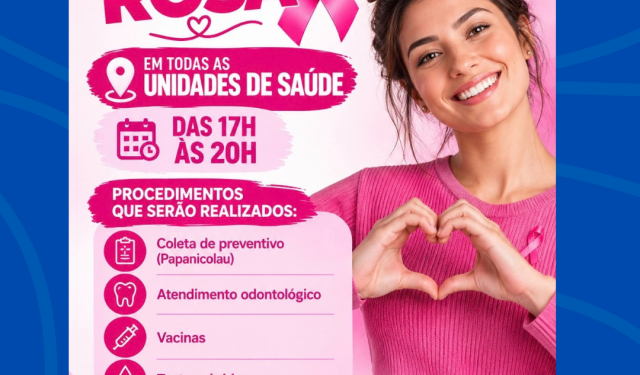 Saúde da mulher: Costa Rica realiza hoje o Dia D do Outubro Rosa com atendimento noturno em todas as Unidades de Saúde