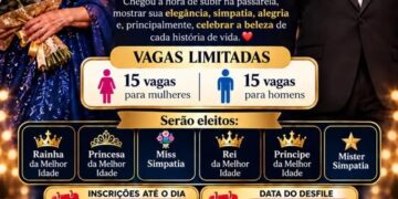Figueirão abre inscrições para o 2º Miss & Mister Figueirão 2026 – Realeza da Melhor Idade