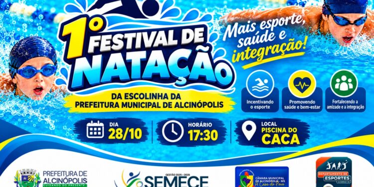 Esporte e formação: Alcinópolis realiza 1º Festival de Natação para alunos da Escolinha Municipal