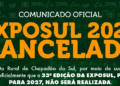 Sindicato de Chapadão do Sul comunica Cancelamento da Exposul 2027